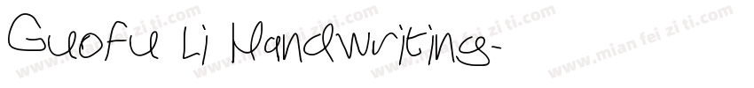 Guofu Li Handwriting字体转换